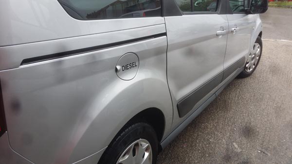 Four-door saloon after respray